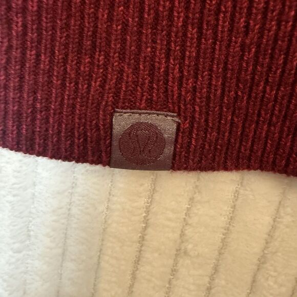 Lululemon Textured Knit Crewneck Sweater Maroon Dark Red Size XL - Picture 3 of 12